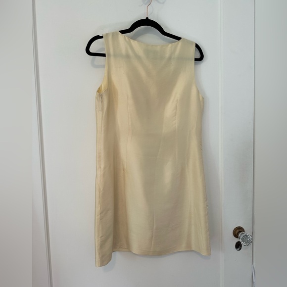 Tibi cream 100% silk mini sheath dress with floral filigree print - size 6 - Picture 3 of 12